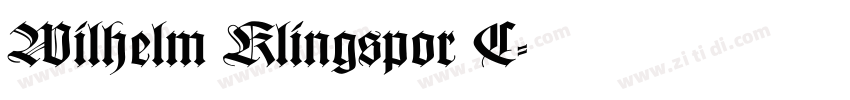 Wilhelm Klingspor C字体转换